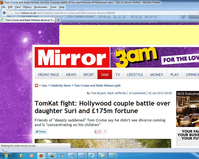 Trang Mirror của Anh : Cặp đôi Hollywood với "cuộc chiến" giành Suri và tài sản 175 triệu bảng Anh